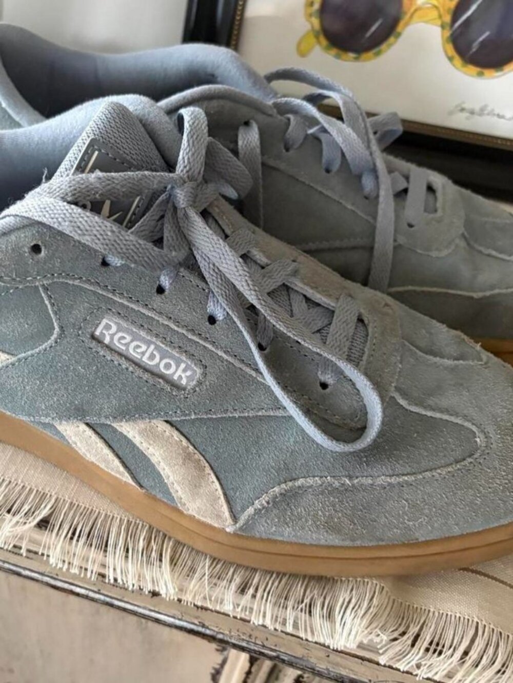 Reebok Blue Suede Sneakers